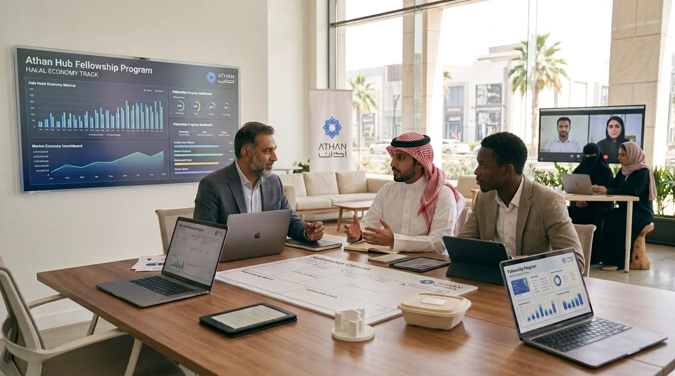 Fellows collaborating during an Athan Fellowship session